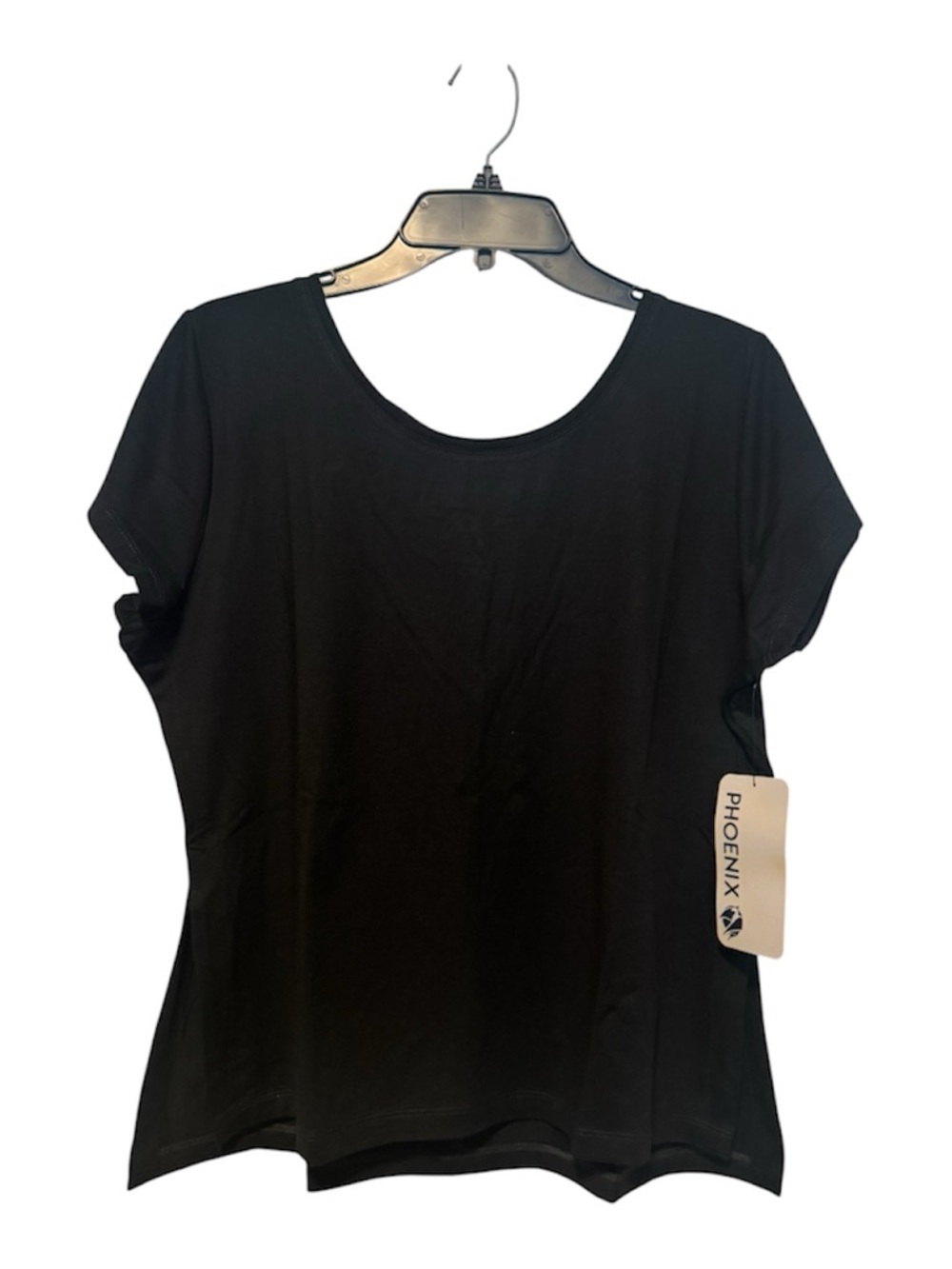 Phenix Black Scoop Neck Short Sleeve Tee
